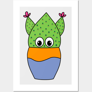 Cute Cactus Design #307: Beavers Tail Cactus In A Jar Posters and Art